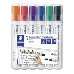 Staedtler WB Marker Lumocolor round 2mm assorted (6)